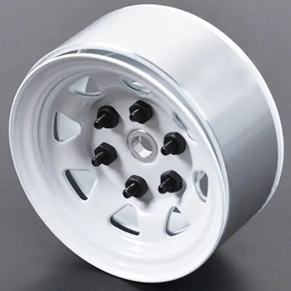 Rc4wd Stamped Steel 1.55" Stock White Beadlock Wheels