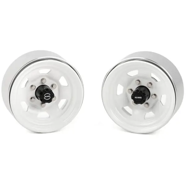 Rc4wd Stamped Steel 1.7" Beadlock Sr5 Wheels (White/Black)