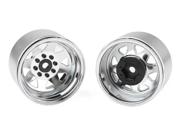 Rc4wd 8lug Deep Dish Wagon 1.9 Steel Stamped B/L Wheels Chrme