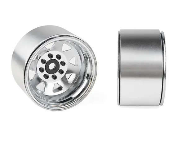 Rc4wd 8lug Deep Dish Wagon 1.9 Steel Stamped B/L Wheels Chrme