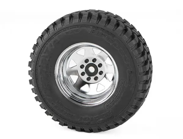 Rc4wd 8lug Deep Dish Wagon 1.9 Steel Stamped B/L Wheels Chrme