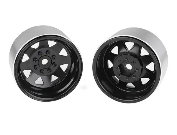 Rc4wd 8lug Deep Dish Wagon 1.9 Steel Stamped B/L Wheels Black
