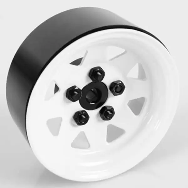 Rc4wd 5 Lug Wagon 1.9" Steel Stamped Beadlock Wheels (White)