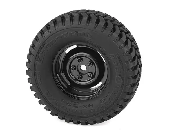 Rc4wd 1.9" Landies Vintage Stamped Steel B/Lock Wheels Black