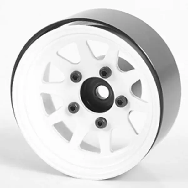 Rc4wd Oem Stamped Steel 1.55" Beadlock Wheels (White)