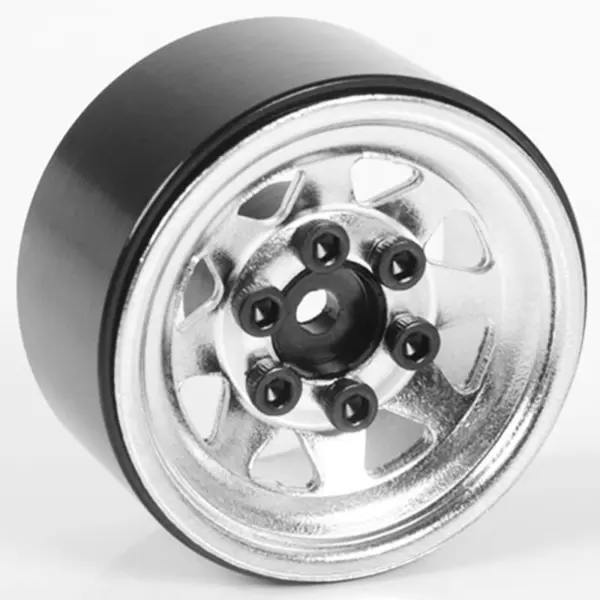 Rc4wd Stamped Steel 1.0" Stock Beadlock Wheels (Silver)