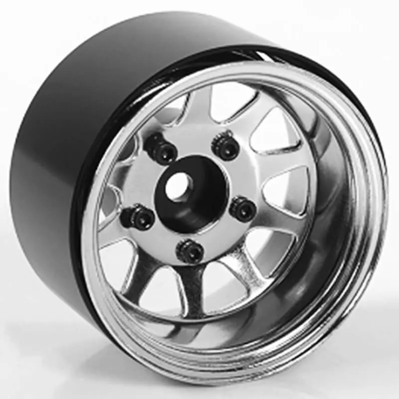 Rc4wd Deep Dish Wagon 1.55" Stamped Steel Beadlock Wheels (Chrome)
