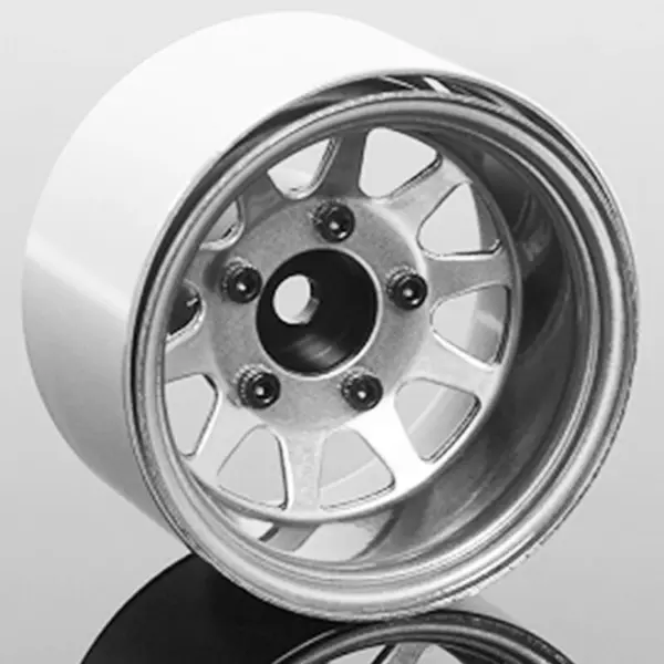 Rc4wd Deep Dish Wagon 1.55" Stamped Steel Beadlock Wheels (Chrome)