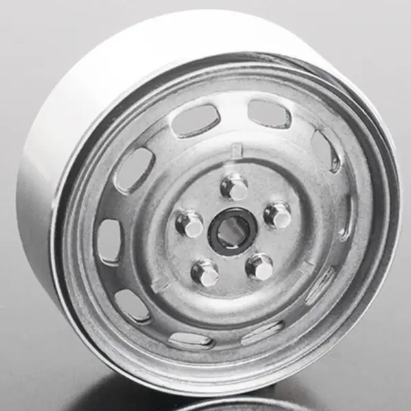 Rc4wd Stamped Steel 1.7" 10-Oval Hole Wheels (Plain)