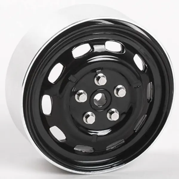 Rc4wd Stamped Steel 1.7" 10-Oval Hole Wheels (Black)