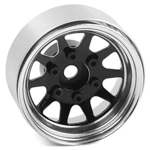 Rc4wd Oem 6-Lug Stamped Steel 1.55" Beadlock Wheels (Black &