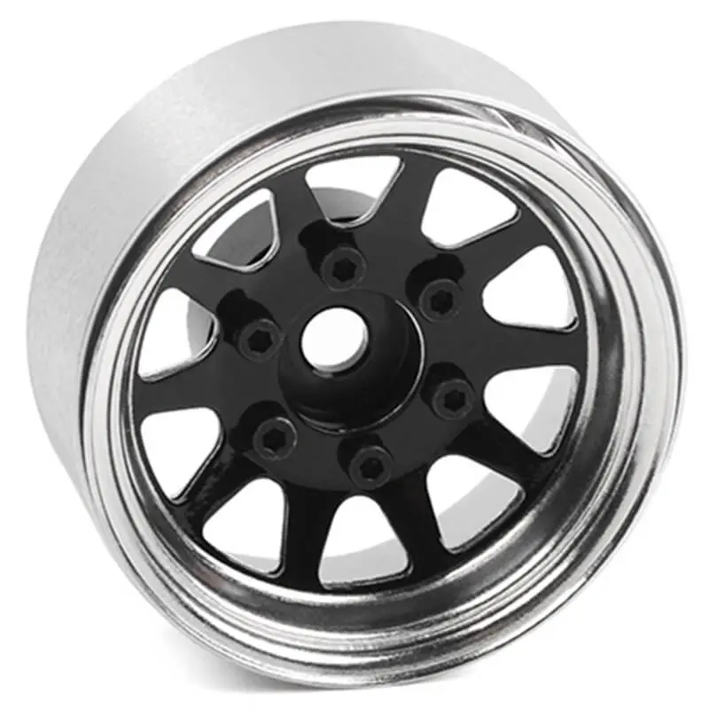 Rc4wd Oem 6-Lug Stamped Steel 1.55" Beadlock Wheels (Black &