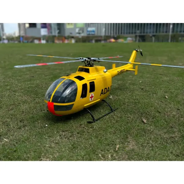 FLISHRC BO105 (Yellow) RTF FL500 V2 500 Class/Size Scale RC Helicopter