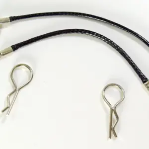 1:10 Body Clips with Rope, black (80mm)