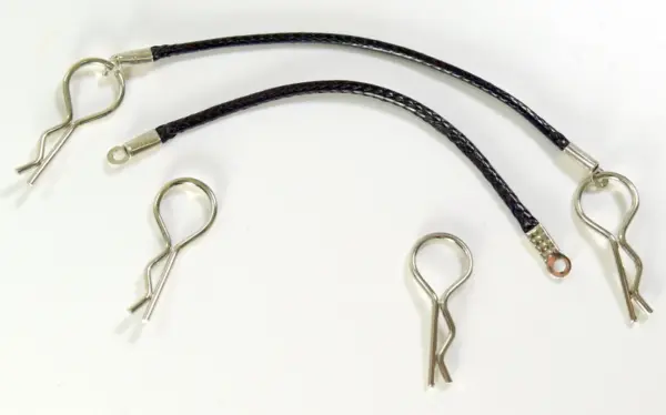 1:10 Body Clips with Rope, black (80mm)