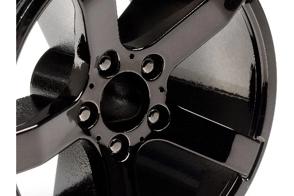 HPI Racing Bullet Mt Wheels Black Chrome (Pr)