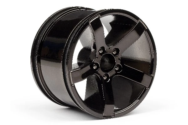 HPI Racing Bullet Mt Wheels Black Chrome (Pr)