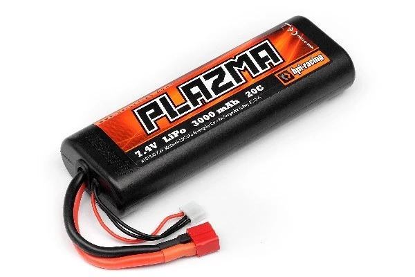 HPI Racing Plazma 7.4V 3000Mah 20C Lipo RND Case S.Pack 22.2W