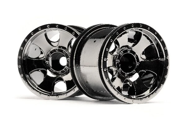 HPI Racing Warlock Wheel Black Chrome (2.2In/2Pcs)