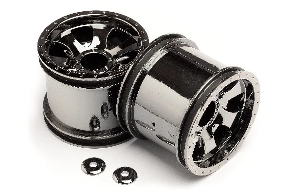 HPI Racing Warlock Wheel Black Chrome (2.2In/2Pcs)