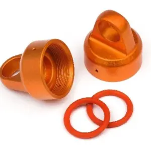 HPI Racing Aluminum Top Shock Cap (Orange/2Pcs)