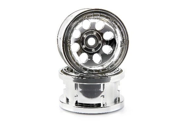 HPI Racing Rock 8 Bead Lock Wheel Chrome (55X36Mm/2Pcs)