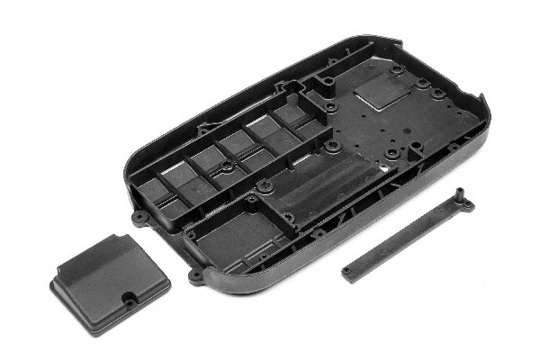 Maverick RC CHASSIS TUB W/Reciever BOX LID & WIRE COVER