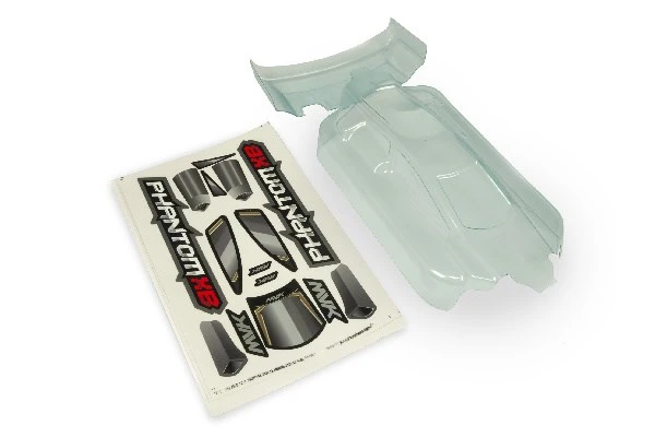 Maverick RC CLEAR LEXAN PHANTOM XB BODY & WING - W/ DECAL