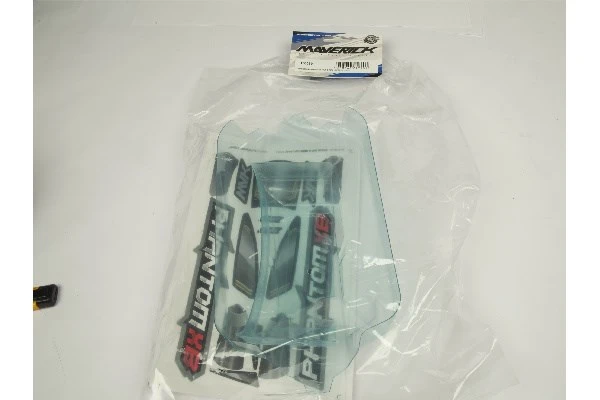 Maverick RC CLEAR LEXAN PHANTOM XB BODY & WING - W/ DECAL