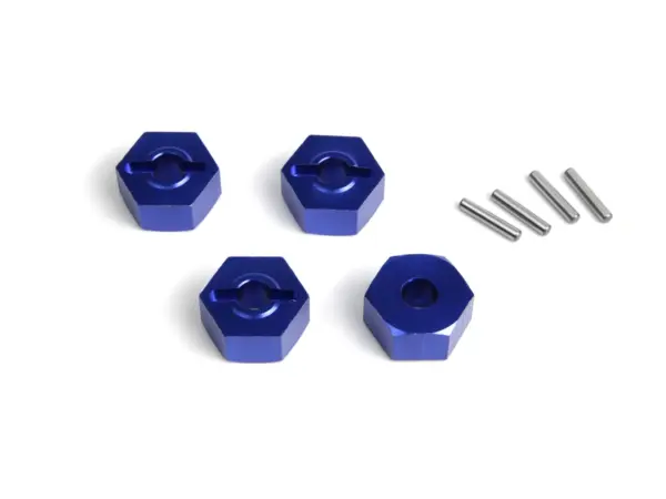 Maverick RC Aluminium 14mm Hex Hub Set (Blue/4pcs)