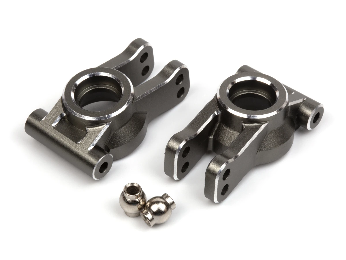 Maverick RC Aluminium Rear Hub Set (Grey/2pcs)