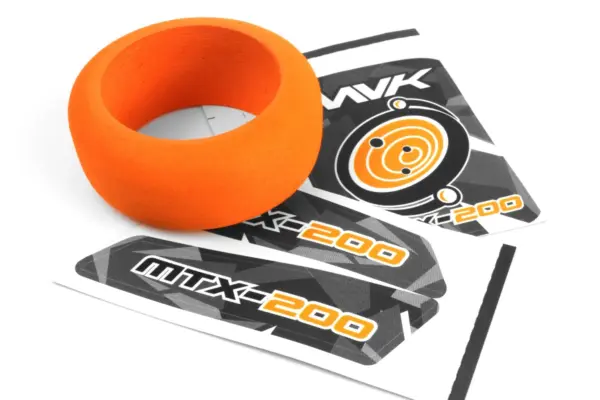Maverick RC Transmitter Wheel Foam & Decals (Orange)