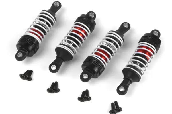 Maverick RC Aluminum Oil-Filled Shock Absorber Set Red/4pc