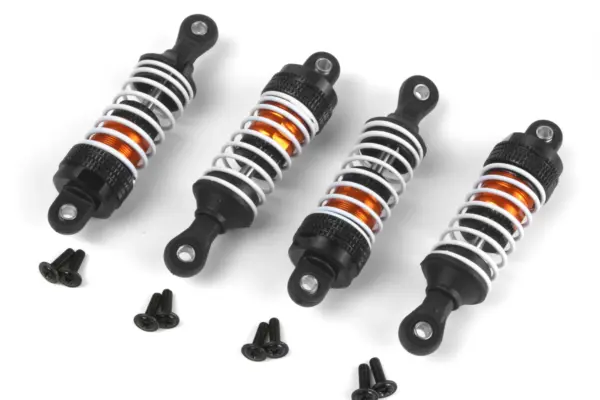 Maverick RC Aluminum Oil-Filled Shock Absorber Set Orange/4pc