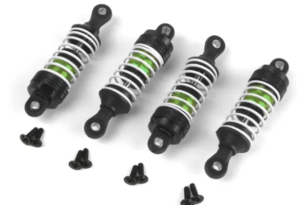 Maverick RC Aluminum Oil-Filled Shock Absorber Set Green/4pc