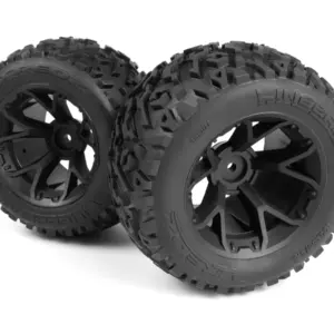 Maverick RC Mounted Linebacker Tire on MT Wheel (Black/2pcs)