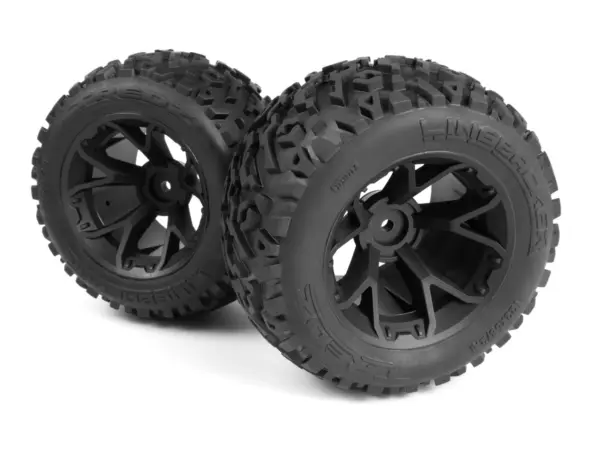 Maverick RC Mounted Linebacker Tire on MT Wheel (Black/2pcs)