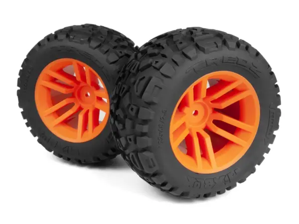 Maverick RC Mounted MixBlok Tire on XT Wheel (Orange/2pcs)