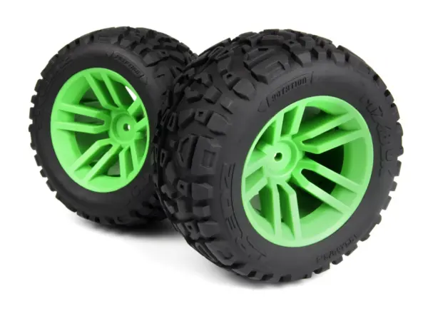 Maverick RC Mounted MixBlok Tire on XT Wheel (Green/2pcs)