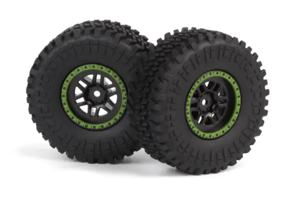 Maverick RC Assembled Wheel & Tyre (Green/2pcs)