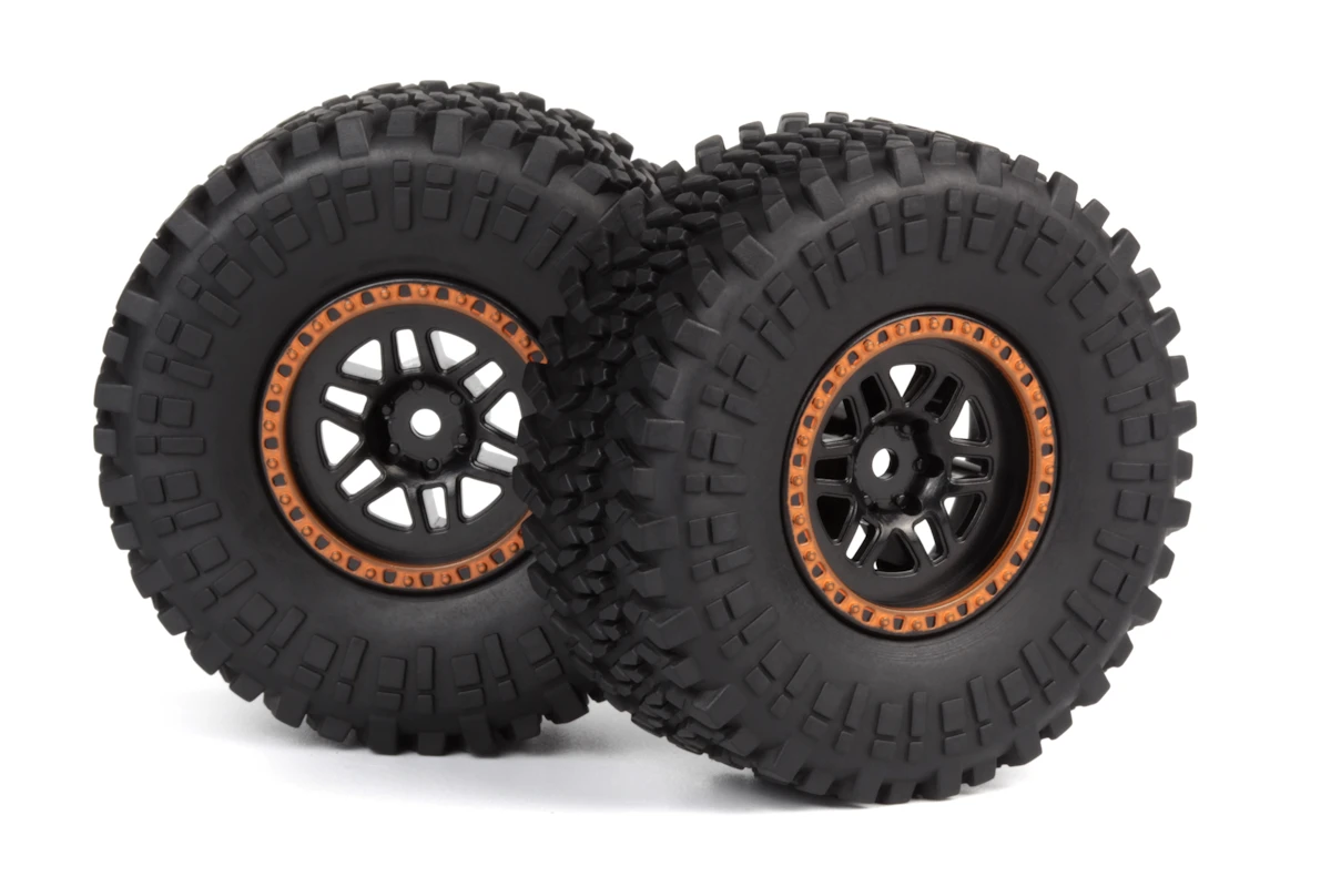 Maverick RC Assembled Wheel & Tyre (Orange/2pcs)