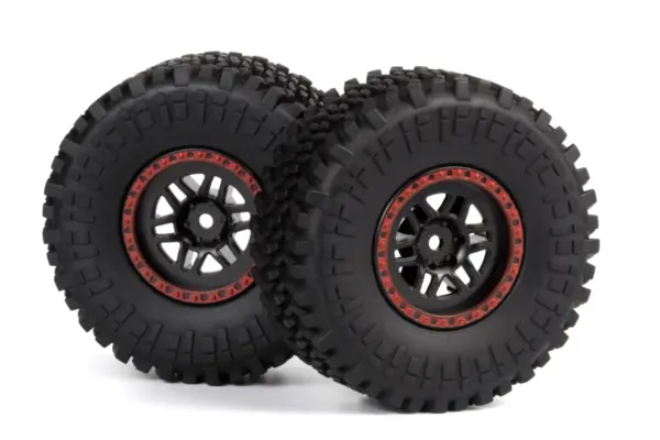 Maverick RC Assembled Wheel & Tyre (Red/2pcs)