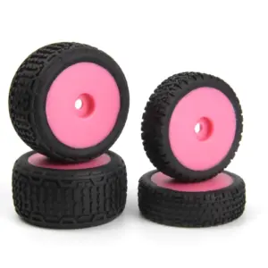 Maverick RC Sidebar Buggy Wheel/Tyre Set (Pink/Front/Rear)