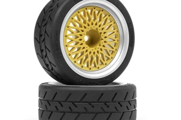 HPI Racing BBS RS Wheels Silver/Gold 26mm (6mm Offset)