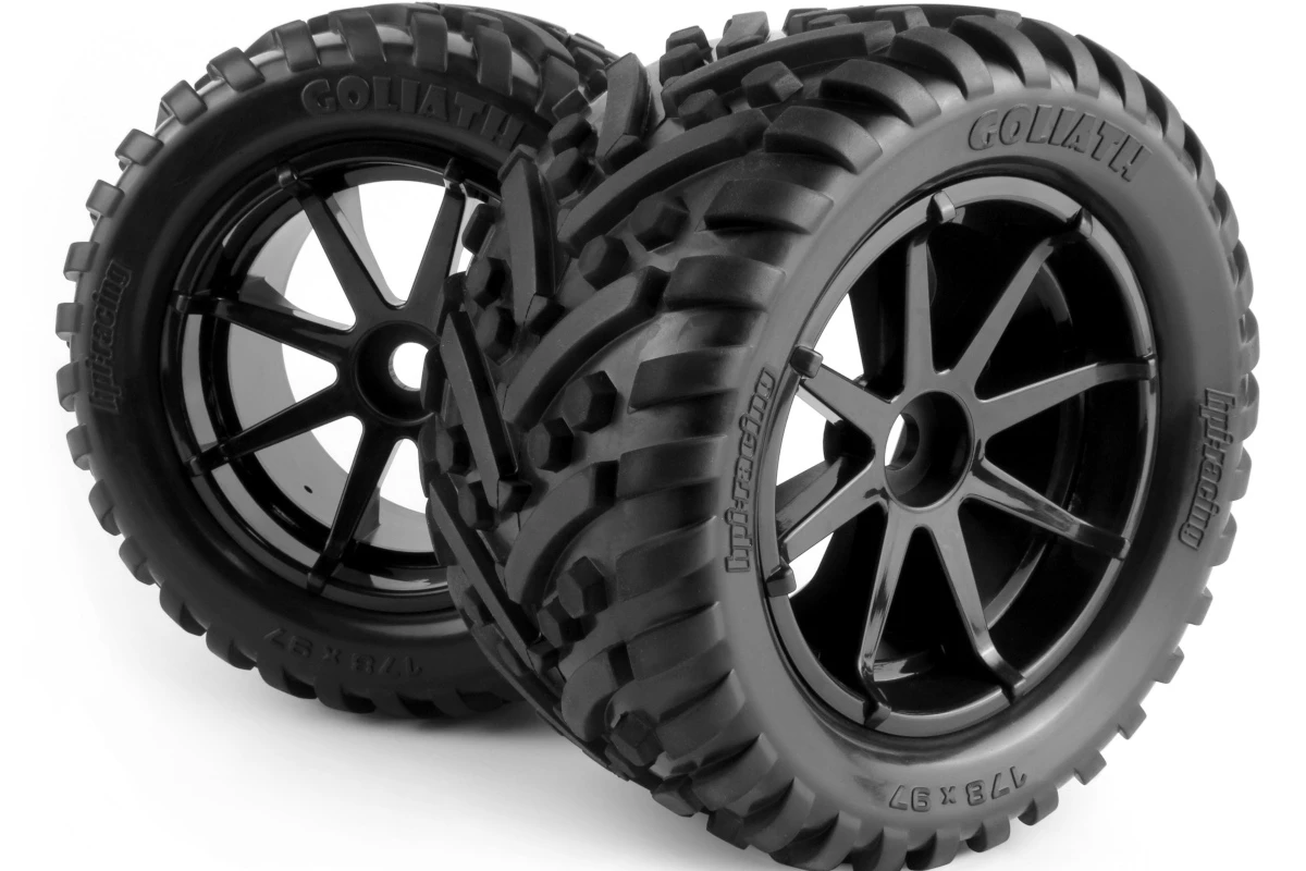 HPI Racing Mounted Goliath Tire on 3256 Blast Black Wheel