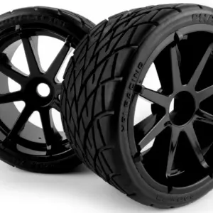 HPI Racing Mounted Phaltline Tire on 3256 Blast Black Wheel