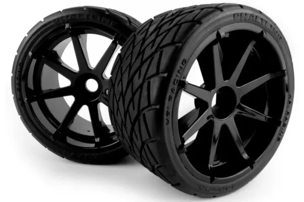 HPI Racing Mounted Phaltline Tire on 3256 Blast Black Wheel