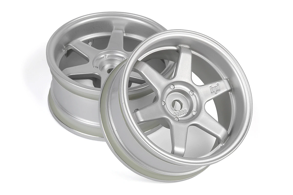 HPI Racing TE37 Wheel 26mm Matte Chrome (6mm Offset) – view 2