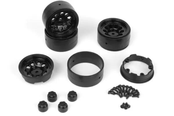 HPI Racing CS-10 Beadlock Wheel 1.2in (Black/4pcs)