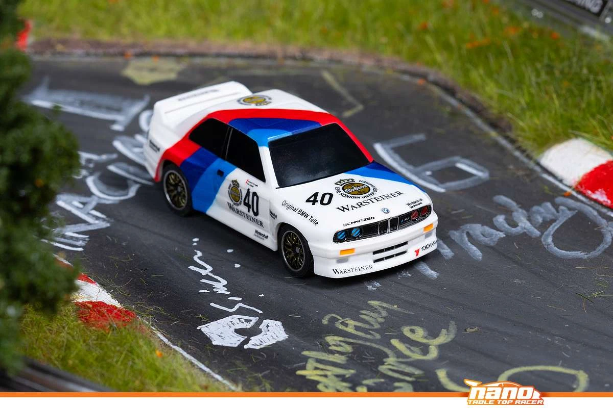 HPI Racing Nano-TTR 1987 BMW M3 E30 Warsteiner – RC Drift Car – view 2